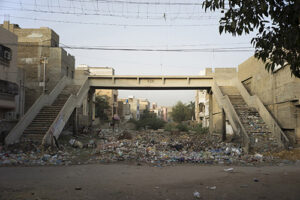 Informal housing Footbridge near Orangi Town Station Karachi Pakistan edited | Special Report from Narratives Magazine