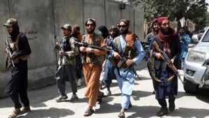 Taliban fighters patrol in Wazir edited | emirate from Narratives Magazine